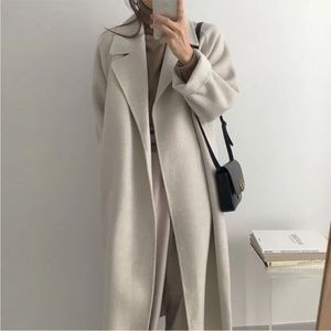 Elegant Cream Women's Coat